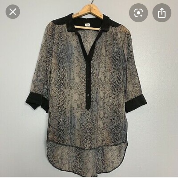 Aritzia WILFRED silk SMALL tunic snakeskin print! - Picture 1 of 7